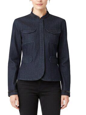 Work to Weekend Beaded Jean Jacket Size 6